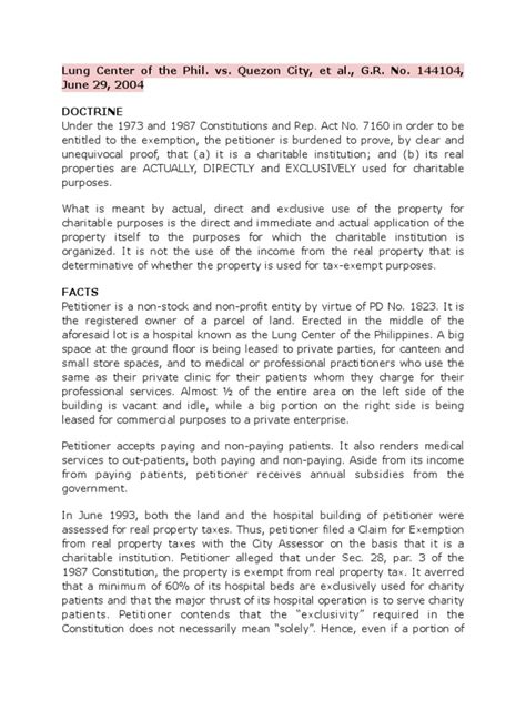 G.R. No. 144104. June 29, 2004 (Case Brief / Digest).